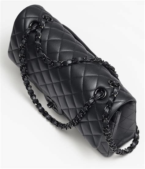 chanel pearly lambskin & black-tone metal black